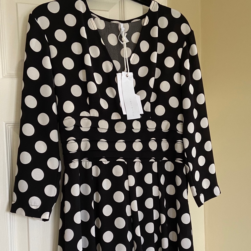 Maska Mode, Polka Dot MIDI Dress, Size S